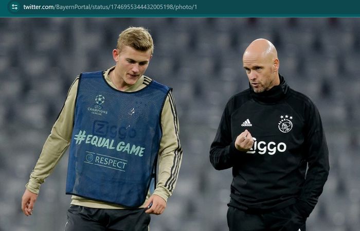 Pelatih Man United, Erik ten Hag, dikabarkan menginginkan mantan anak buahnya di Ajax yang kini memperkuat Bayern Muenchen, Matthijs de Ligt.